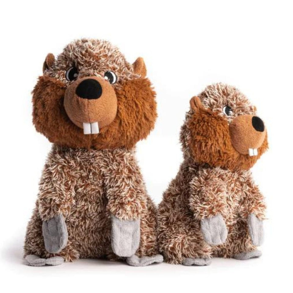 FabDog Fluffy Beaver Large Squeaky Plush Dog Toy, view 2