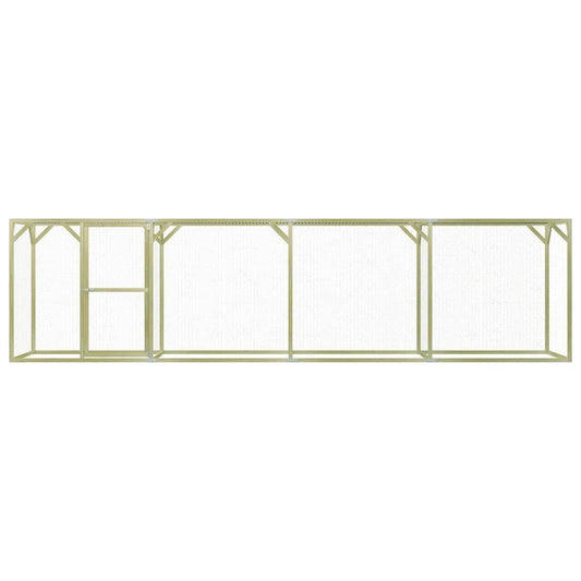 vidaXL Chicken Cage 19.7'x4.9'x4.9' Impregnated Wood Pine and Steel.