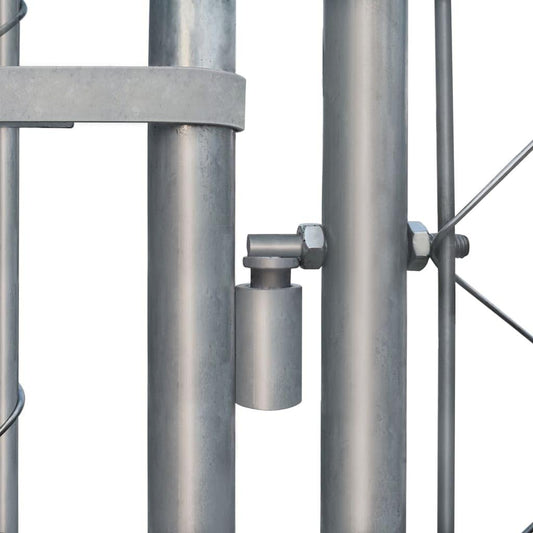 vidaXL Outdoor Dog Kennel Large Dog Crate Dog Cage Playpen Galvanized Steel