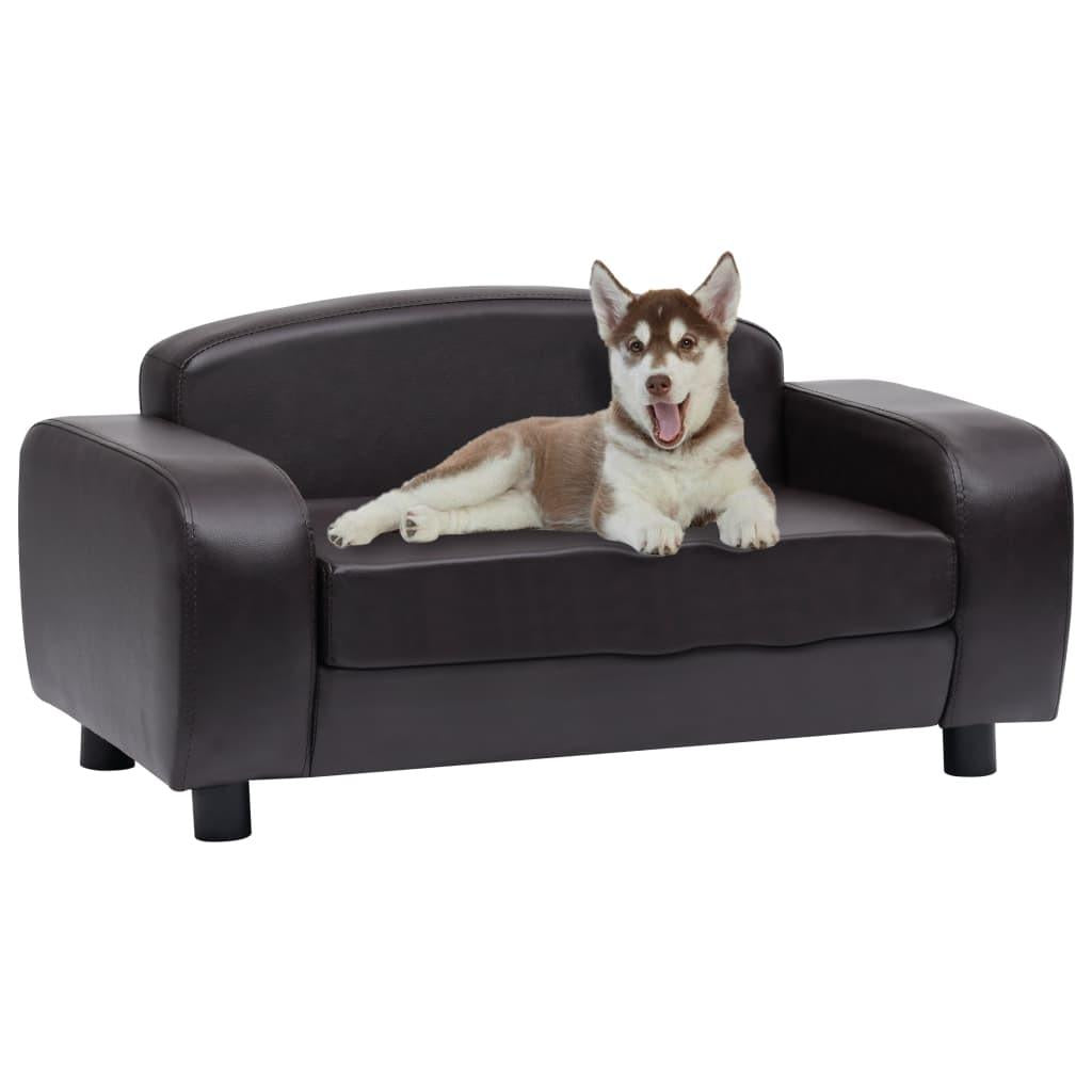vidaXL Dog Sofa Dog Bed Foam Pet Puppy Couch with Washable Cover Faux Leather