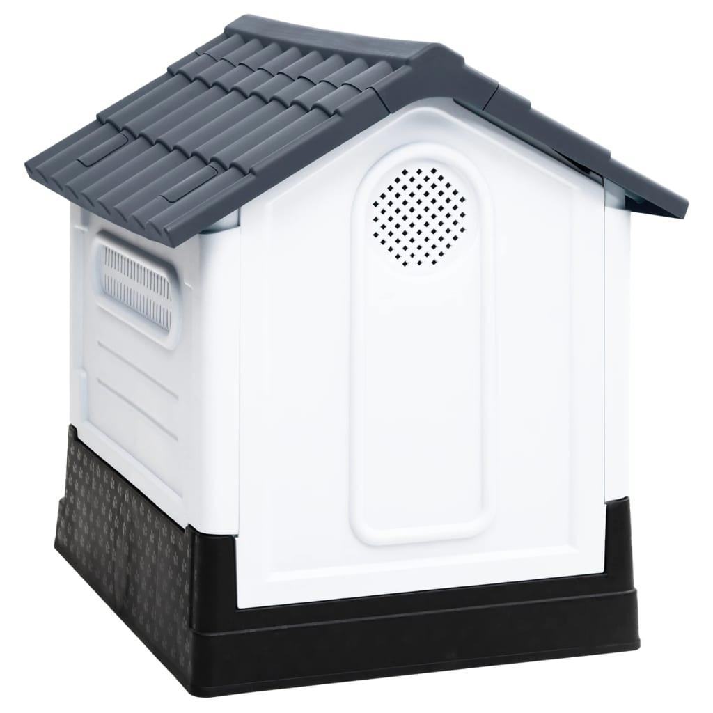 vidaXL Dog House Garden Dog Kennel Small Pet Cage Puppy Shelter Polypropylene