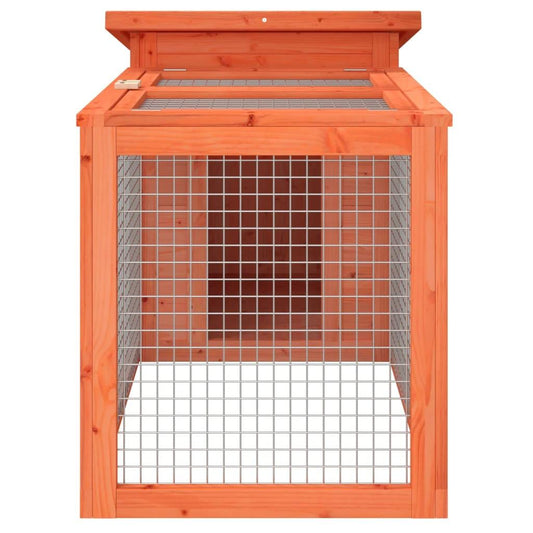 vidaXL Rabbit Hutch Brown 39.6"x21.3"x21.7" Solid Wood Pine.