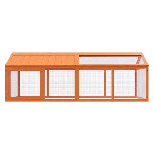 Pine Wood Run Box for Small Animals - 78.7" Outdoor Enclosure.