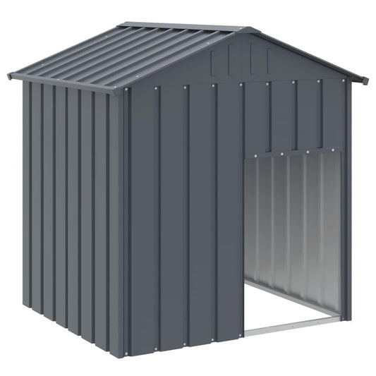vidaXL Dog House with Roof Outdoor Dog Kennel Animal House Galvanized Steel