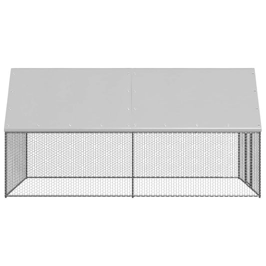 vidaXL Chicken Cage 6.6'x13.1'x6.6' Galvanized Steel.