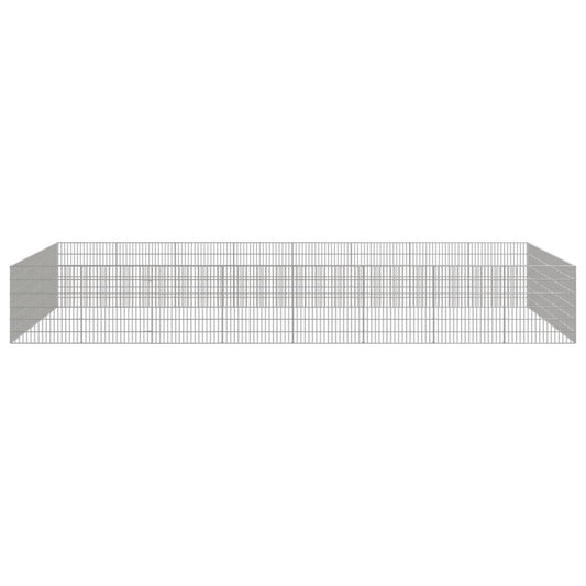 vidaXL Free Range Animal Enclosure 24-Panel 21.3"x23.6" Galvanized Iron.