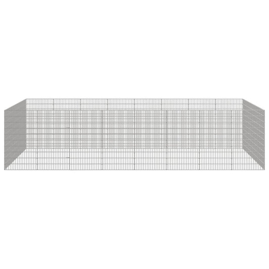 vidaXL Free Range Animal Enclosure 24-Panel 21.3"x39.4" Galvanized Iron.