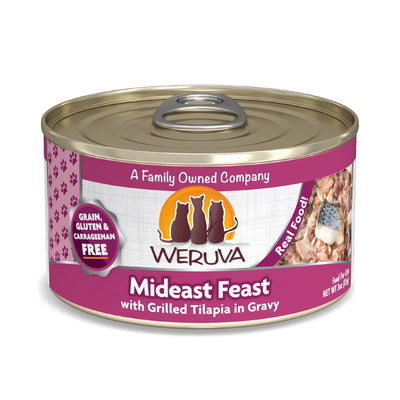 Weruva Cat Mideast Feast with Grilled Tilapia in Gravy, 3 oz each, Case of 24