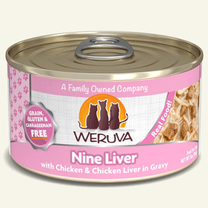 Weruva Cat Nine Liver with Chicken and Chicken Liver in Gravy, 3 oz each, Case of 24