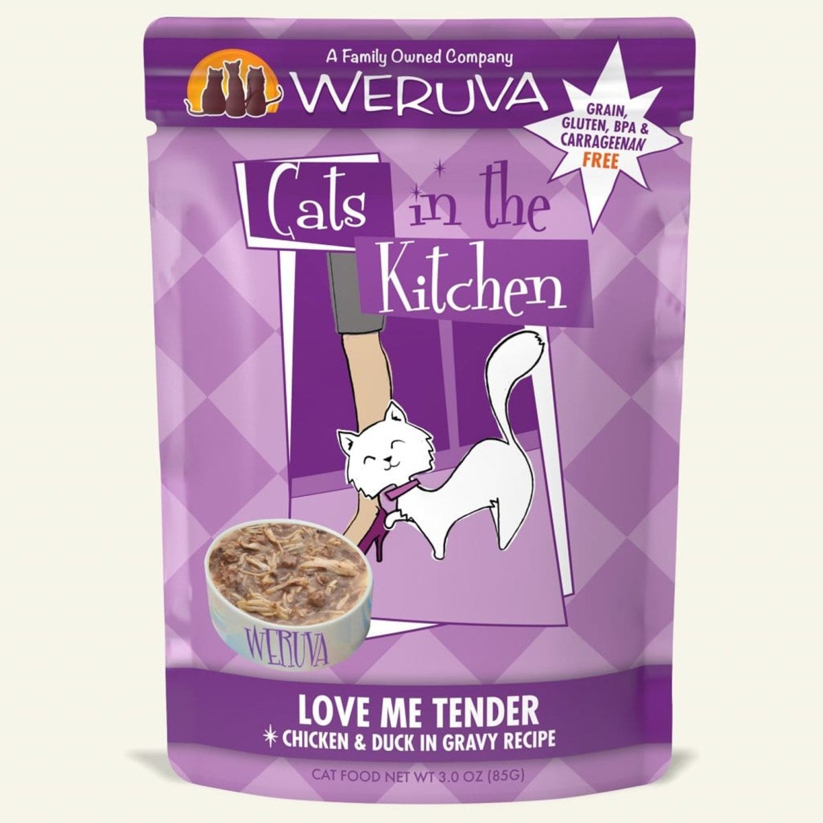 Cats In The Kitchen Love Me Tender Chicken & Duck in Gravy 3oz. Pouch (Case of 12) - Pets Perfect
