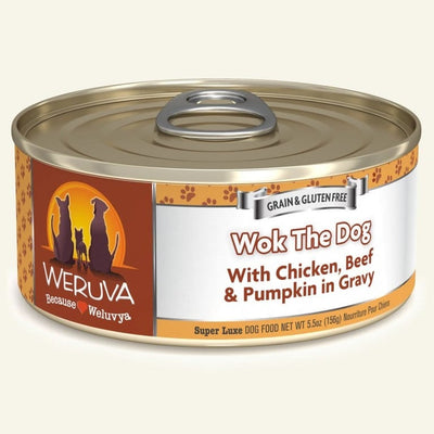 Wok The Dog with Chicken; Beef and Pumpkin in Gravy 5.5oz. Case Of 24