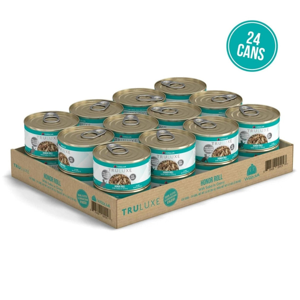 Weruva Truluxe Honor Roll Saba Mackerel Wet Cat Food, 3 oz, 24 ct, view 3