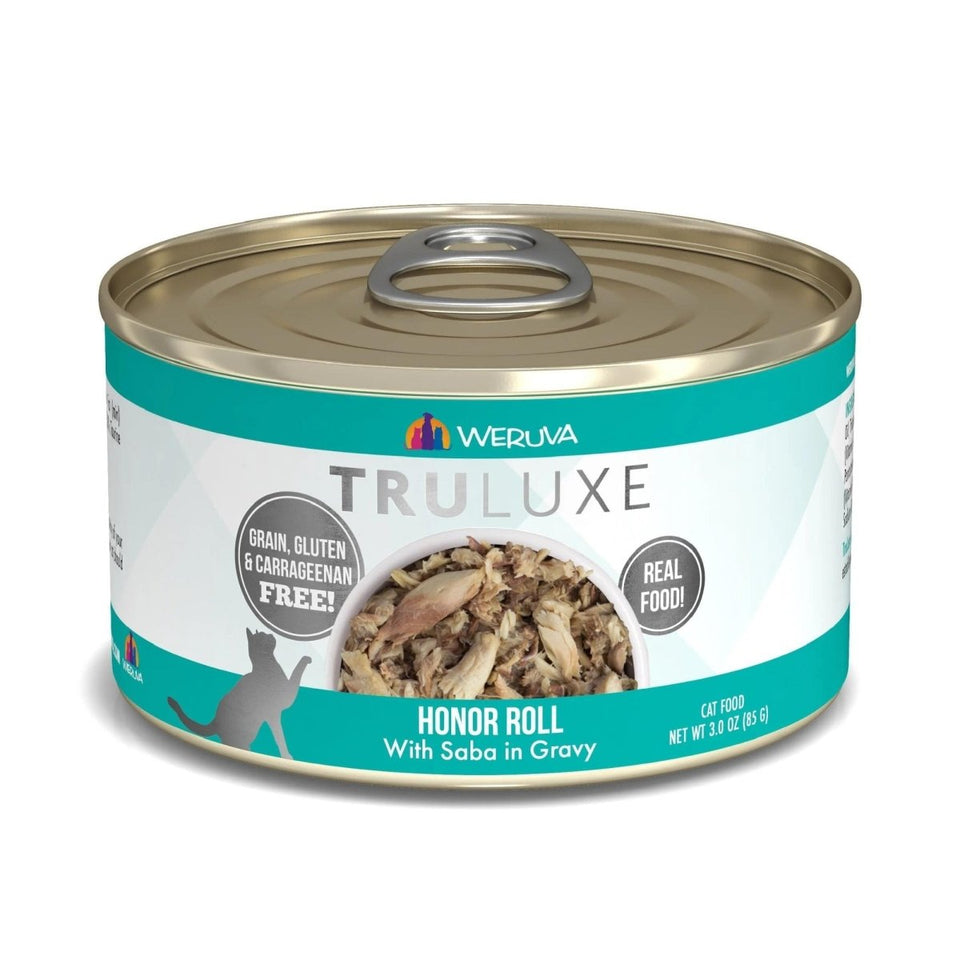 Weruva Truluxe Honor Roll Saba Mackerel Wet Cat Food, 3 oz, 24 ct