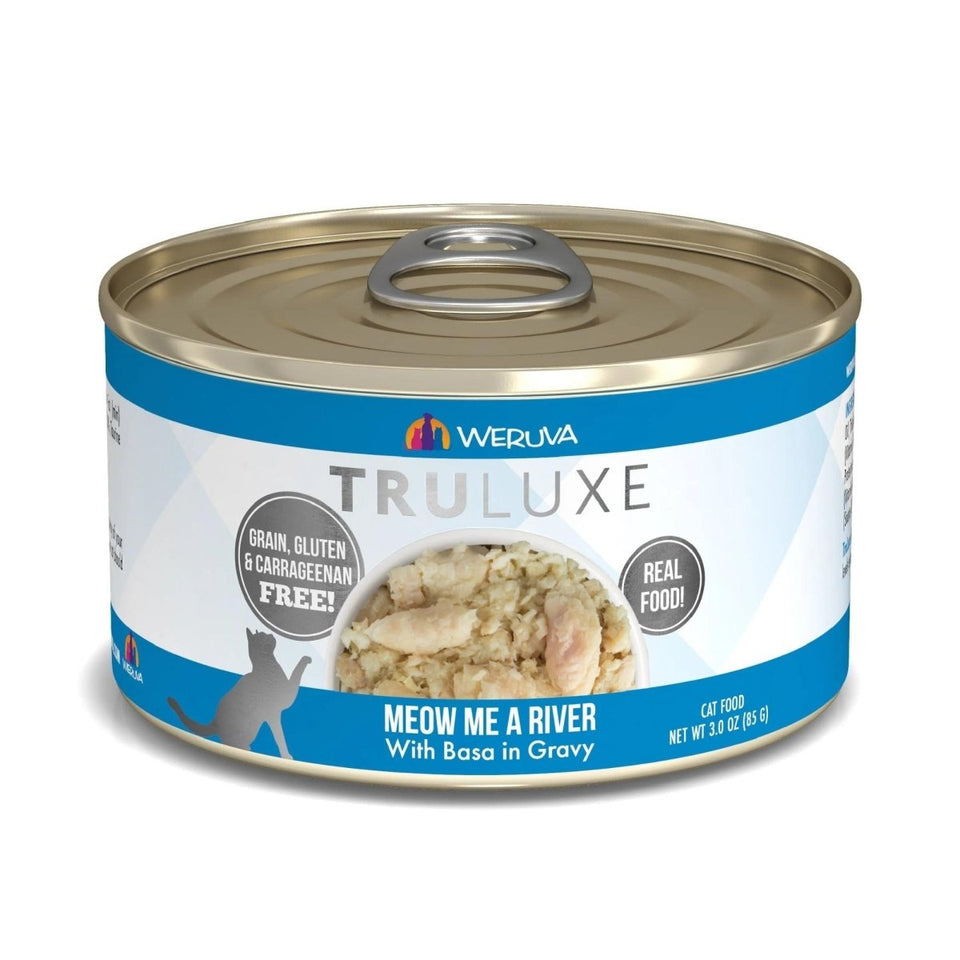 Weruva TruLuxe Meow Me a River Wet Cat Food, Basa in Gravy, 3 oz