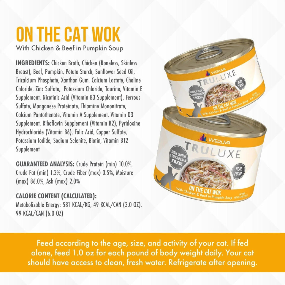 Truluxe Cat On The Cat Wok, 6 oz each, Case of 24