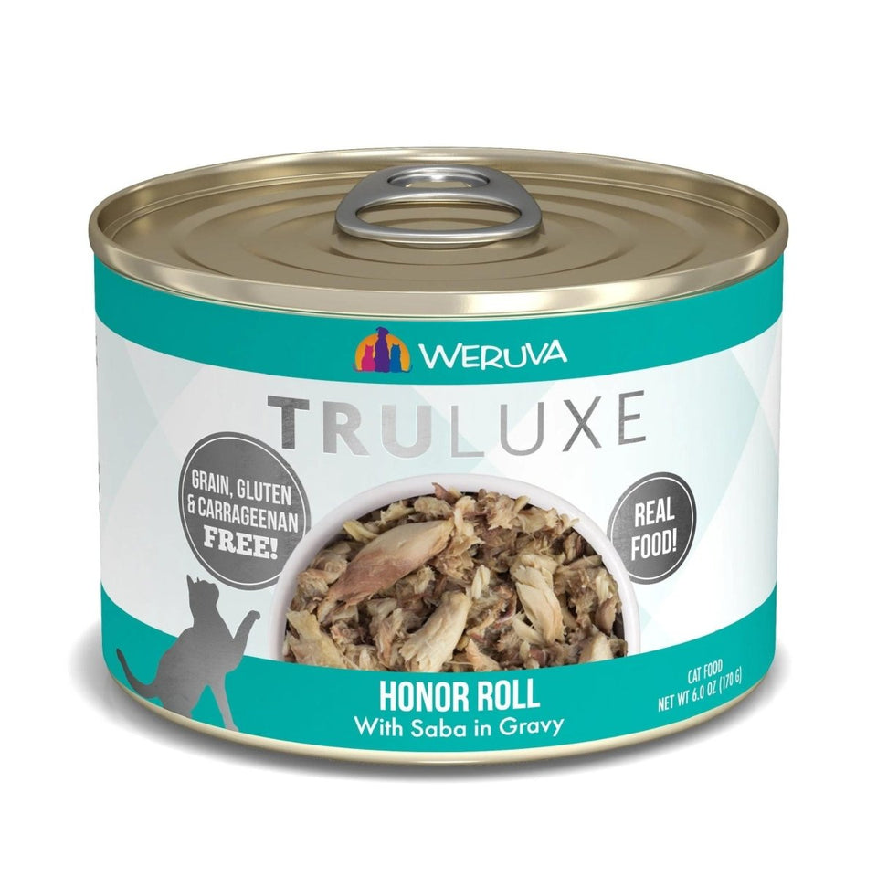 Weruva Truluxe Honor Roll Saba Mackerel Wet Cat Food, 6 oz, 24 ct