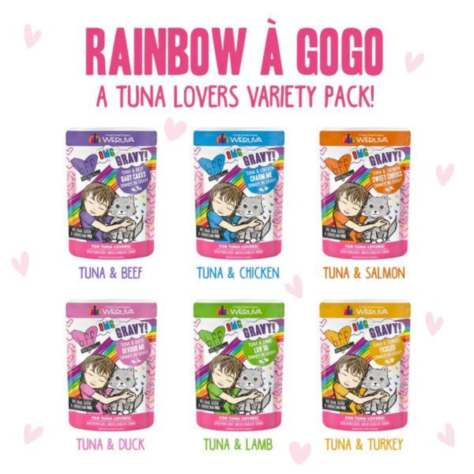 BFF Cat Omg Rainbow Variety Pack 3 oz. Pouch 12 ct
