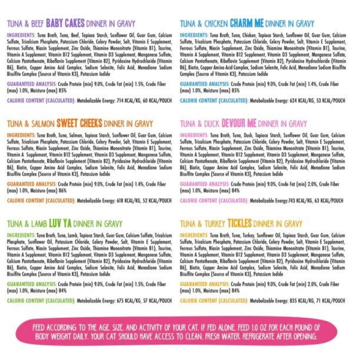 BFF Cat Omg Rainbow Variety Pack 3oz. Pouch (Case of 12) - Pets Perfect