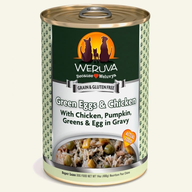 Weruva Green Eggs and Chicken with Chicken, Pumpkin, Greens and Egg in Gravy, 14 oz, Case of 12