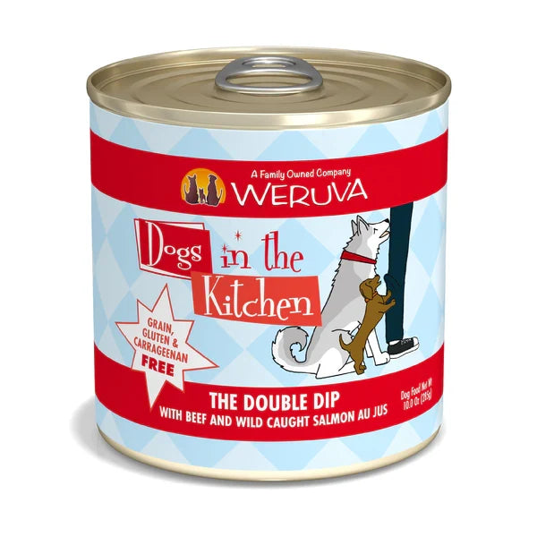 Dogs in The Kitchen The Double Dip With Beef And Wild-Caught Salmon Au Jus 10 oz. 12 ct