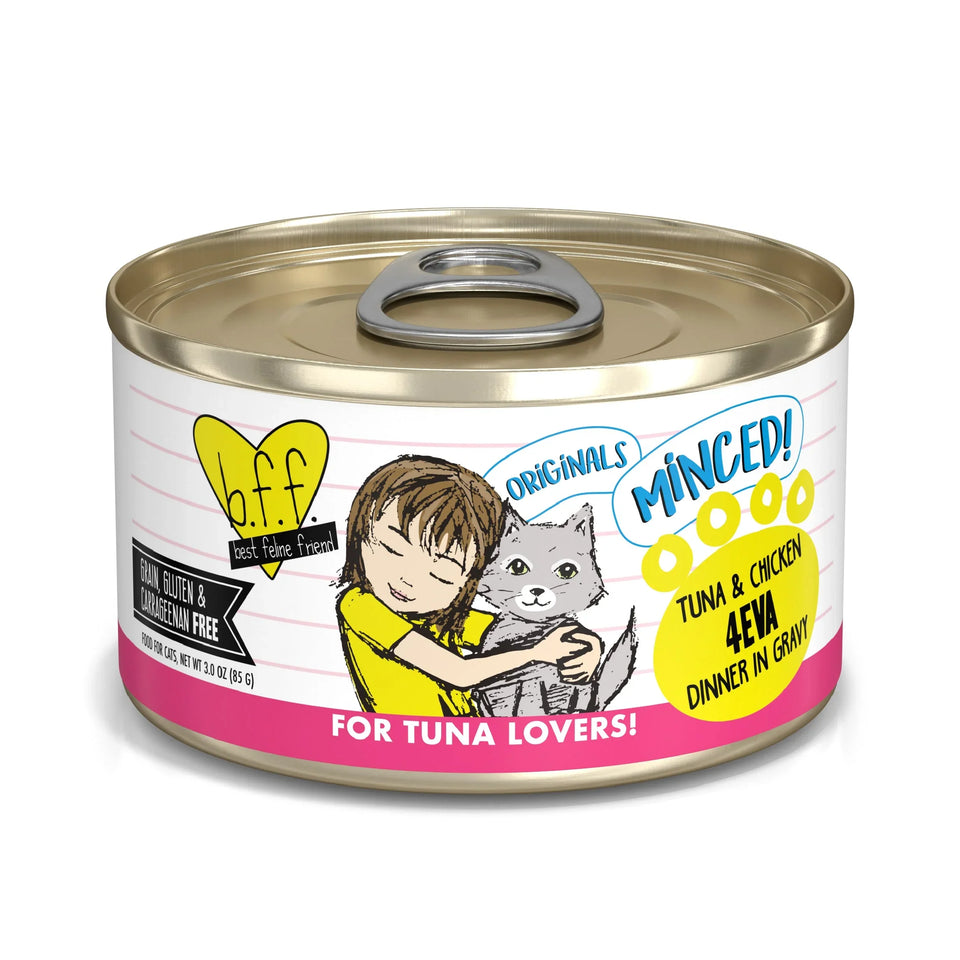 BFF Cat Tuna and Chicken 4Eva Dinner in Gravy, 3 oz 24 ct