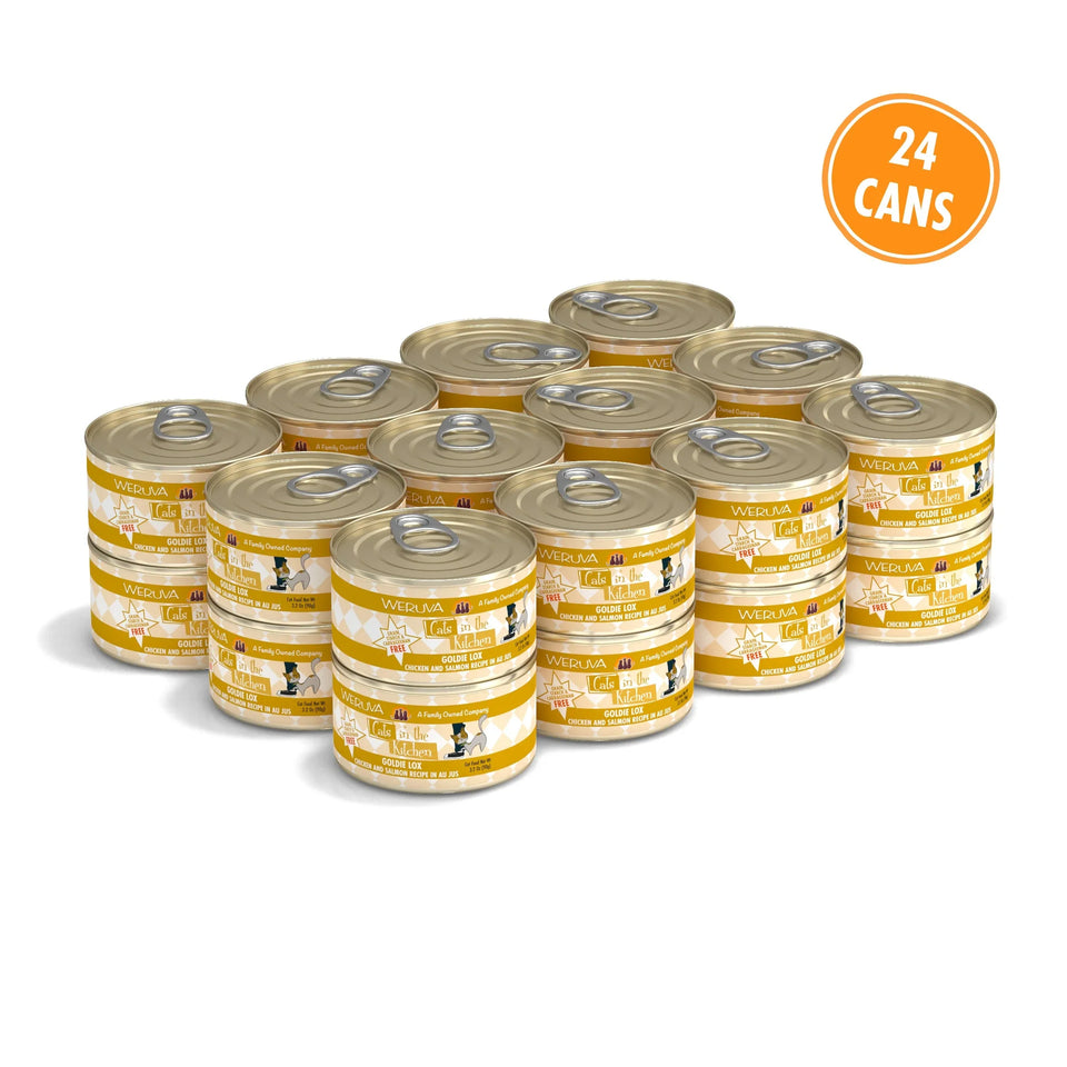 Cats in The Kitchen Goldie Lox Chicken and Salmon Recipe, 3.2 oz 24 ct