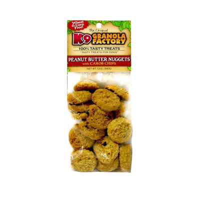 K9 Granola Factory Peanut Butter Carob Nugget Dog Treats Mini, 12 oz