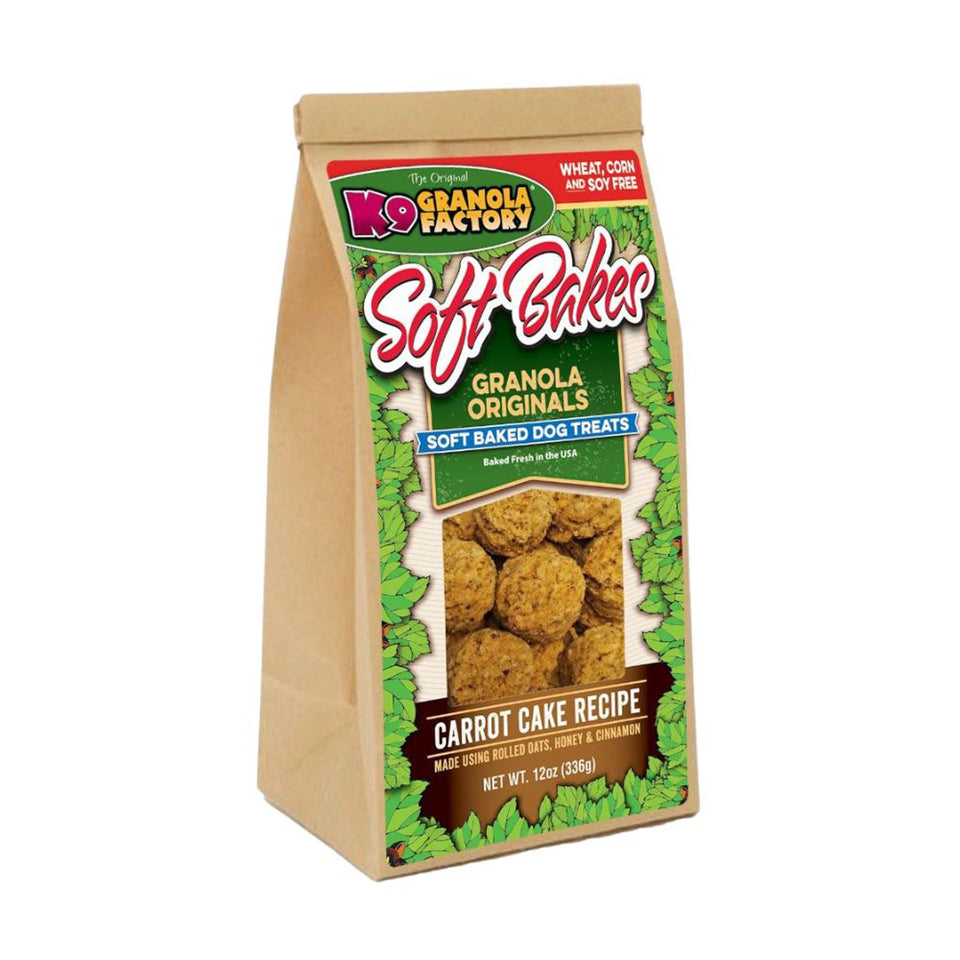 K9 Granola Factory Soft Bakes Dog Biscuits Carrot Cake, 12 oz