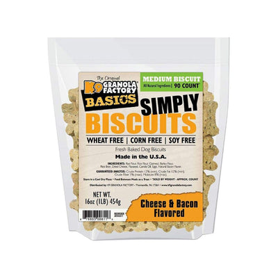K9 Granola Simply Biscuits, Medium Cheese And Bacon, 1 lb