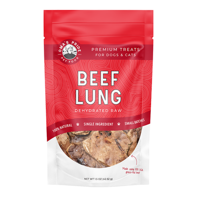 Oma's Pride Dog Dehydrated Beef Lung, 1.5 oz