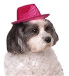 Rubies Pink Sequin Fedora Medium-Large - Pets Perfect