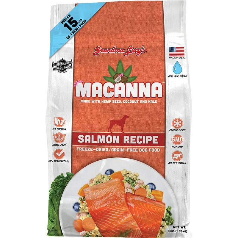 Grandma Lucy's Macanna Grain-Free Salmon Freeze-Dried Dog Food - Trial Size 6 ct