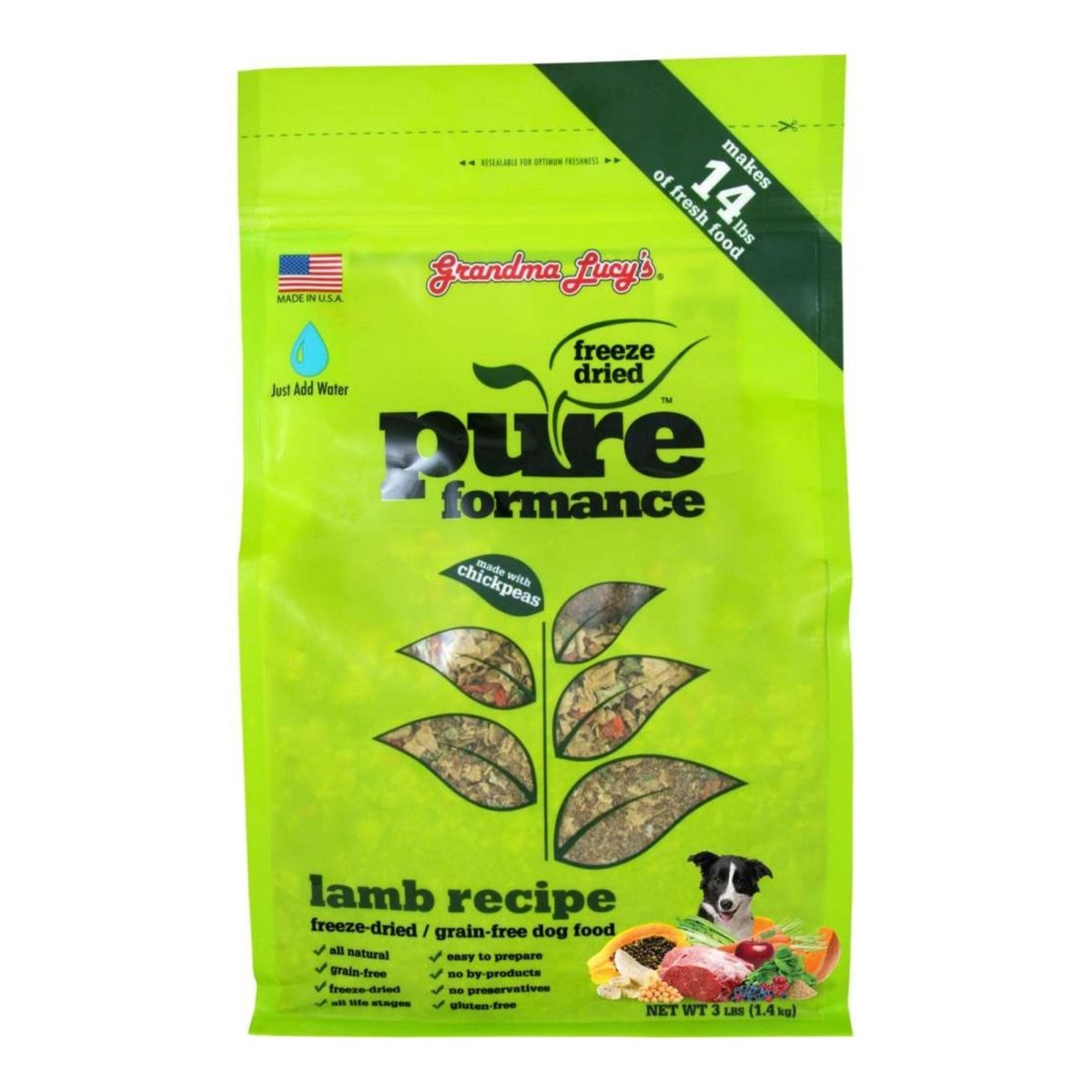 Grandma Lucys Dog Pure Grain Free Lamb Chickpea 3 Lbs. - Pets Perfect