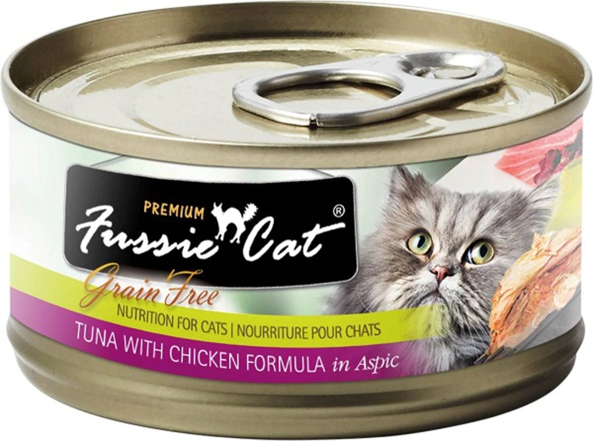 Fussie Cat Premium Tuna With Chicken 5.5oz. (Case of 24) - Pets Perfect