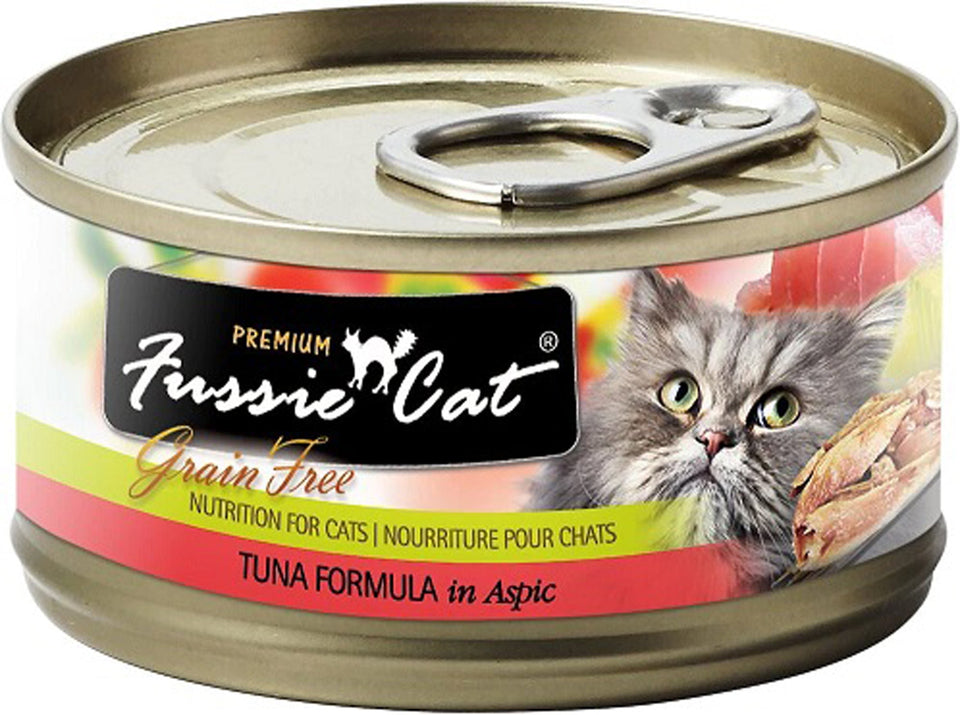 Fussie Cat Premium Tuna in Aspic Wet Cat Food, 2.82 oz each, Case of 24