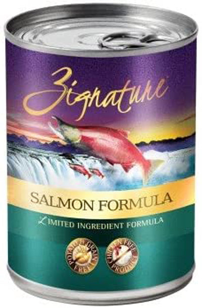 Zignature Dog Canned Salmon, 13 oz each, Case of 12