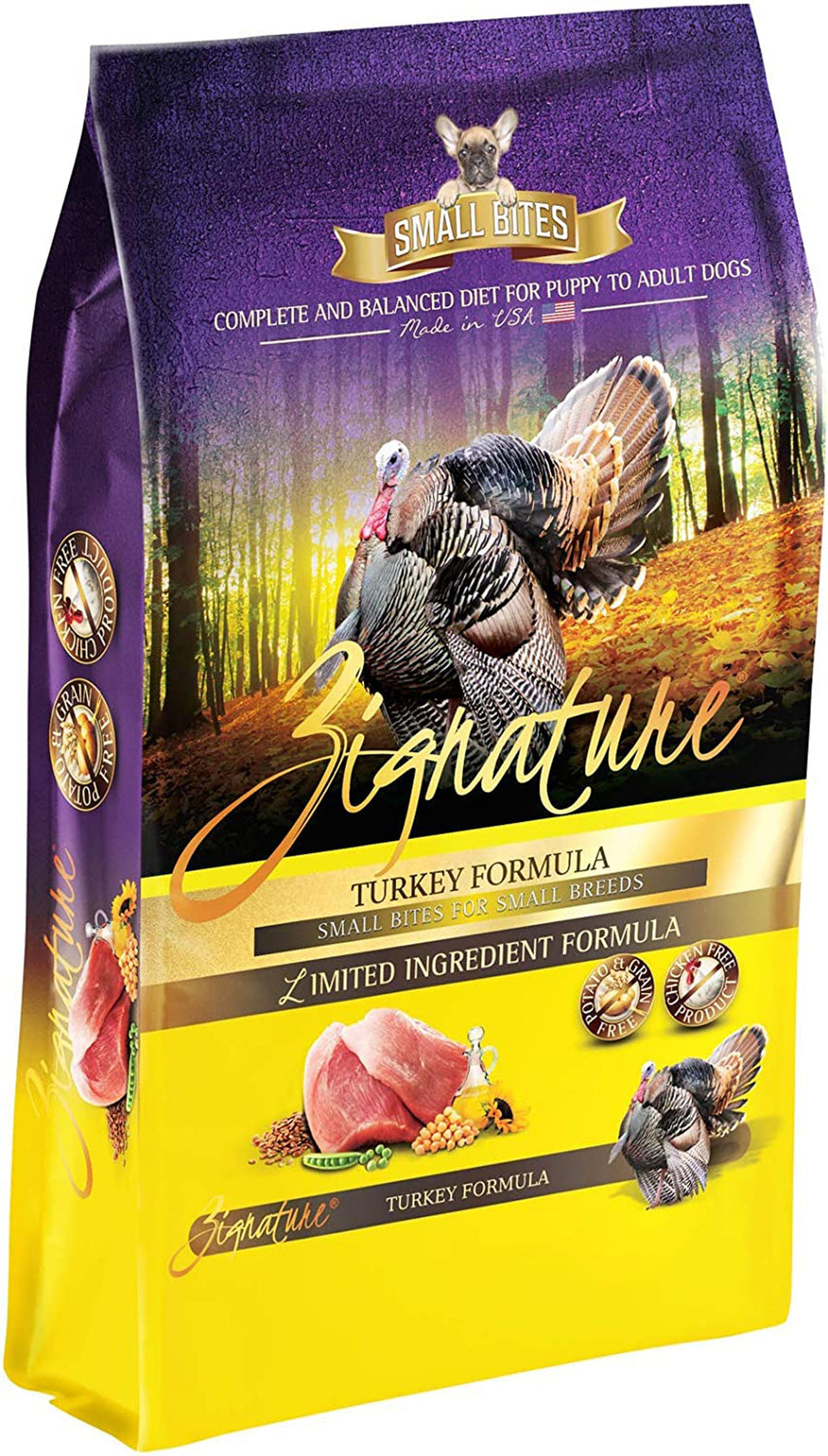 Zignature Turkey Small Bite Dog Food, 4 Lb