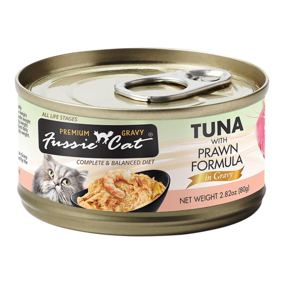 Fussie Cat Premium Tuna with Prawn Formula in Gravy 2.82oz. Default Title