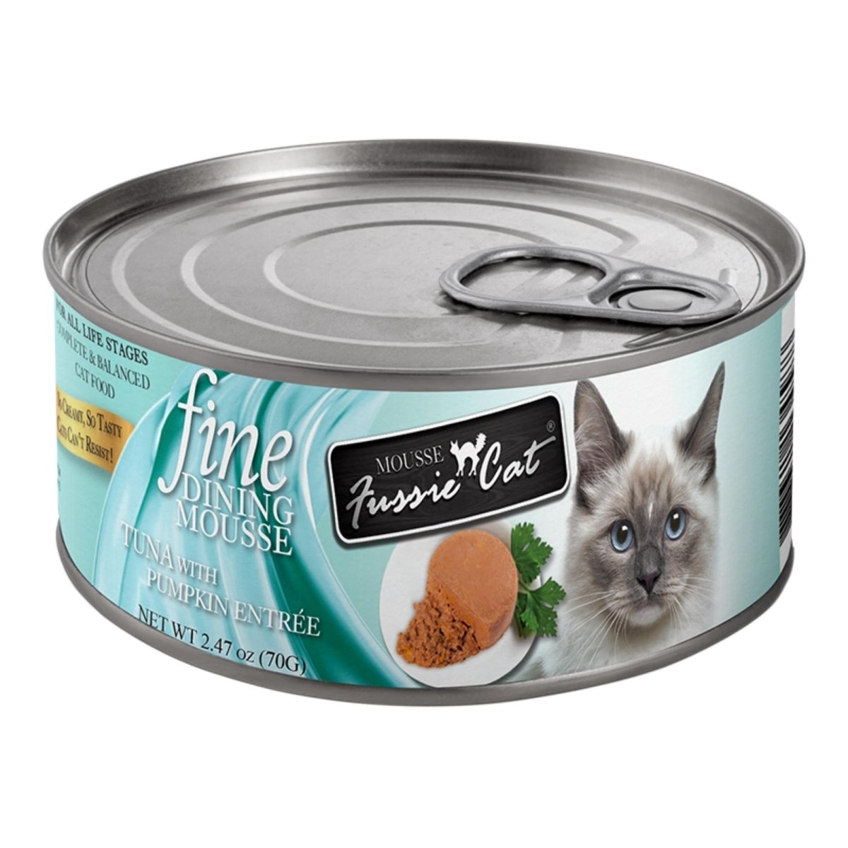 Fussie Cat Fine Dining Mousse Tuna with Pumpkin 2.47oz. (Case of 24) - Pets Perfect