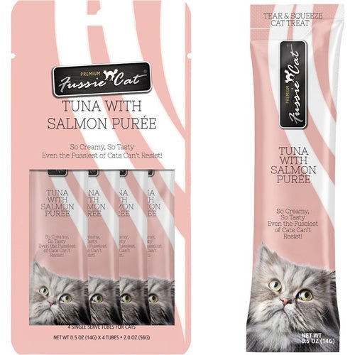 Fussie Cat Treat Tuna With Salmon Puree 2oz/18count - Pets Perfect