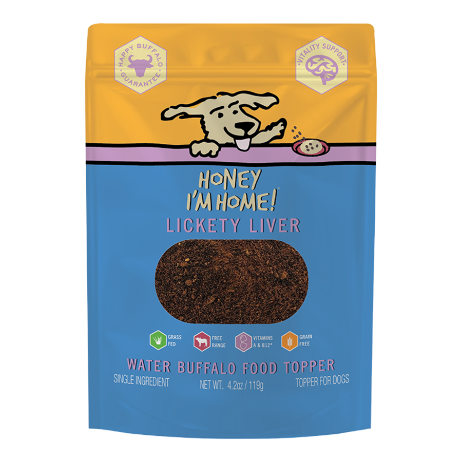 Honey I'm Home Dog Natural Water Buffalo Lickity Liver Meal Topper