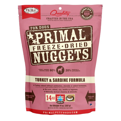 Primal Pet Foods Freeze-Dried Dog Food 14 oz. Turkey/Sardine