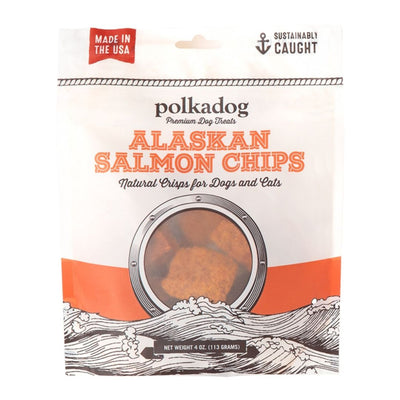 Polka Dog Salmon Chips Pouch 4oz.