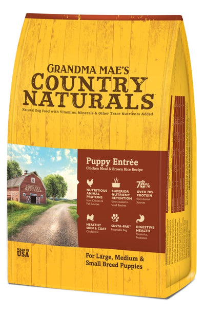 Grandma Mae's Country Naturals Premium All Natural Puppy Dry Dog Food Chicken 4 lb