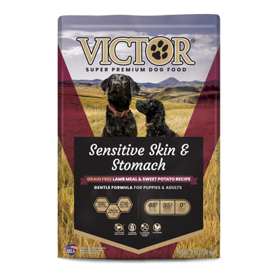 Victor Super Premium Dog Food Sensitive Skin & Stomach Grain Free Lamb & Sweet Potato, 1ea/5 lb