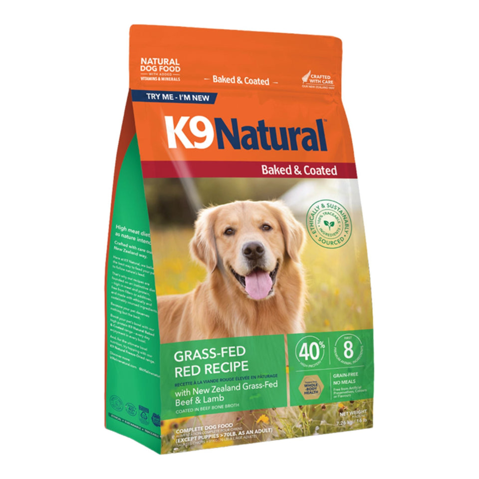 K9 Natural Dog Baked & Coated Grass Fed Red Recipe 16Lbs