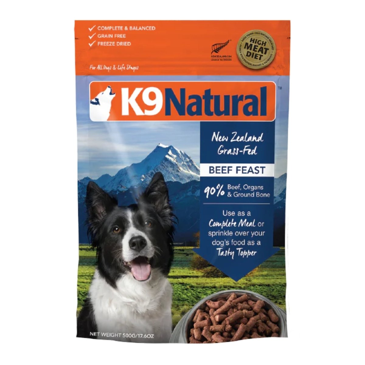 K9 Natural Dog Freeze - Dried Beef 17.6oz. - Pets Perfect