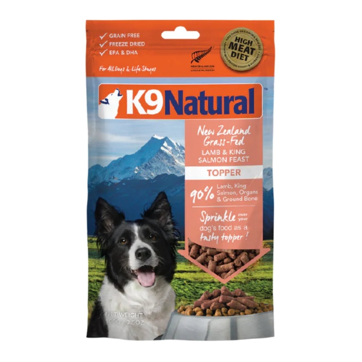 K9 Natural Dog Freeze - Dried Topper Lamb & Salmon Topper 3.5oz. - Pets Perfect
