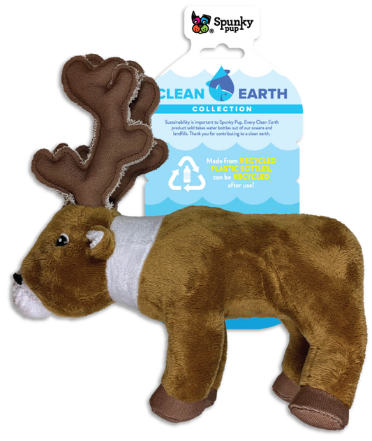 Eco-Friendly Dog Plush Toy - Recycled Plastic Squeaker Toy for Dogs Made from Water Bottles