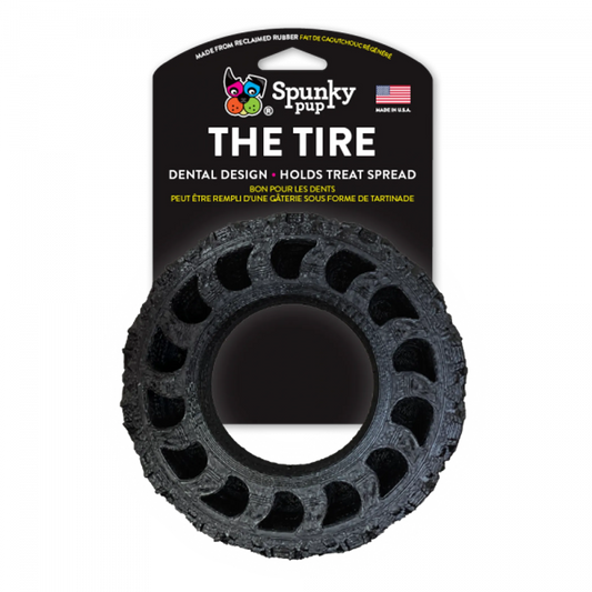 Reclaimed Rubber Dog Tire Toy - Eco-Friendly Chew Toy with Dental Ridges - Made in USA